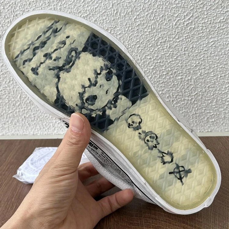 VANS Bubble Matt Ono Co branded Grey White Graffiti Casual Canvas Shoes | Loongbuymall