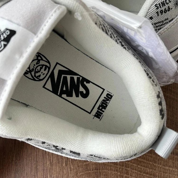 VANS Bubble Matt Ono Co branded Grey White Graffiti Casual Canvas Shoes | Loongbuymall