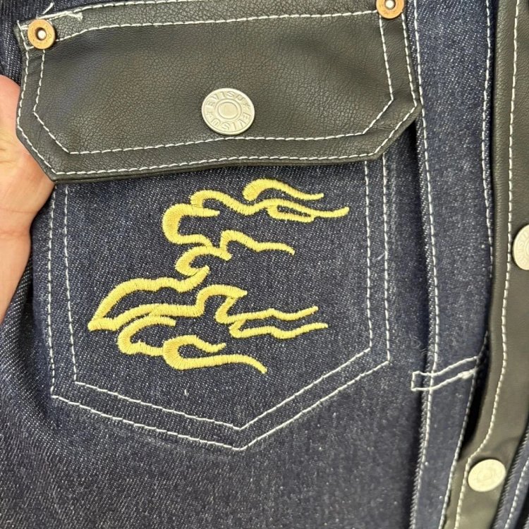 EVISU Heavy Industry Embroidered Cowboy Coat | Loongbuymall