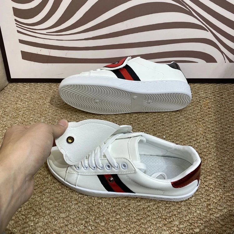 Gucci kisses red lips in white shoes | Loongbuymall