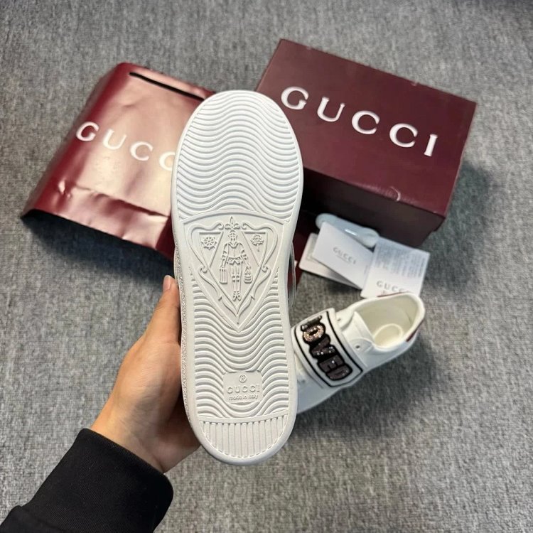Gucci Bright Diamond Love Patch Casual Shoes Board Shoes | Loongbuymall