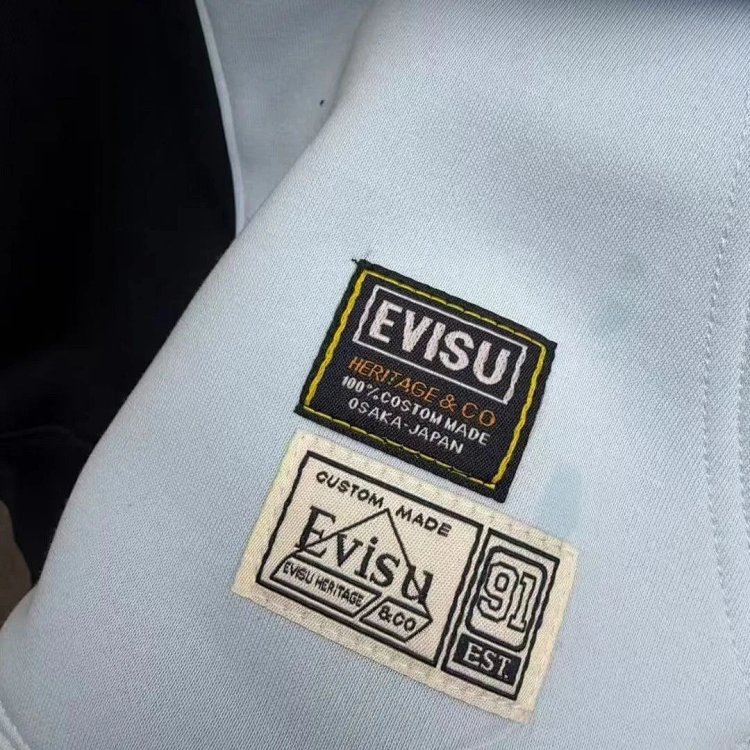 EVISU black and blue dual tone hoodie | Loongbuymall