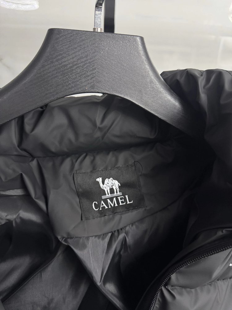 camel  Explosive embroidered down cotton hat that can be disassembled | Loongbuymall