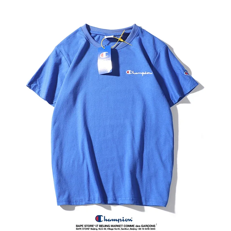 Champion small label pure cotton round neck short sleeved T-shirt | Loongbuymall