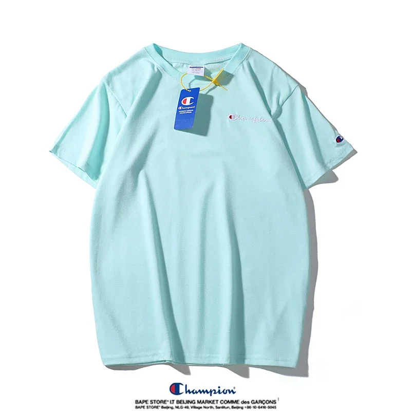 Champion small label pure cotton round neck short sleeved T-shirt | Loongbuymall