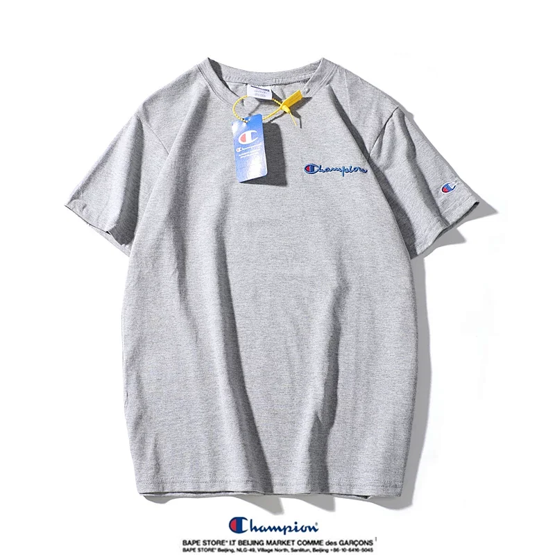 Champion small label pure cotton round neck short sleeved T-shirt | Loongbuymall