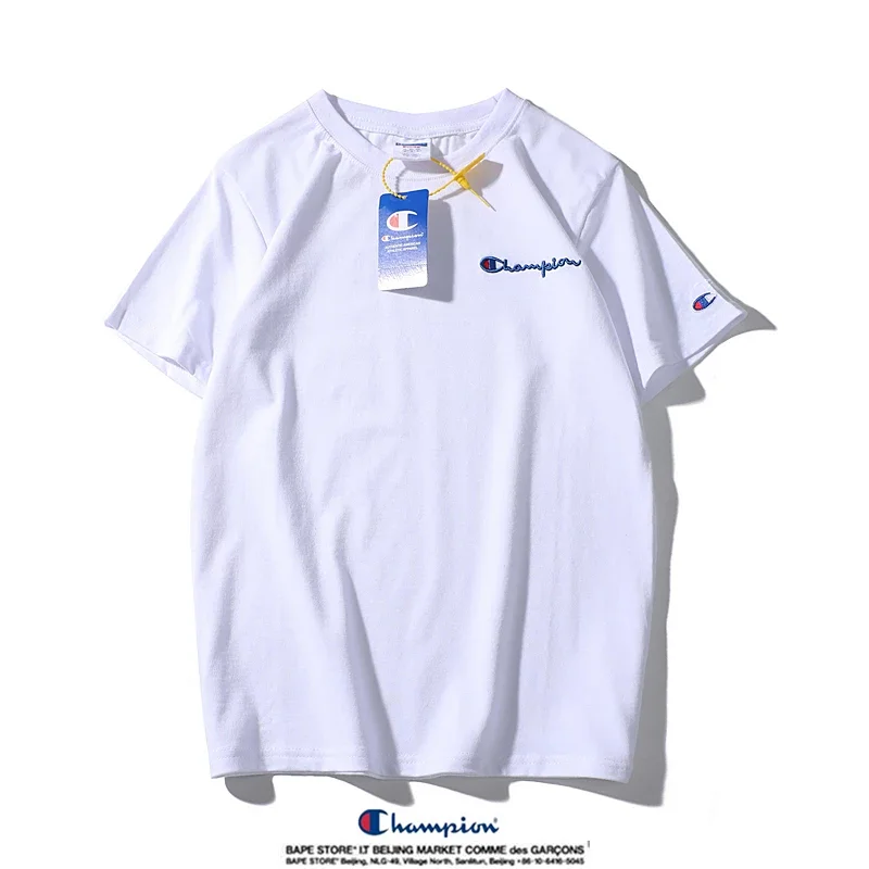 Champion small label pure cotton round neck short sleeved T-shirt | Loongbuymall