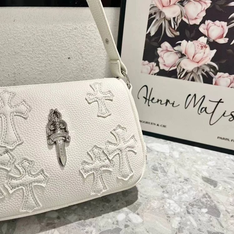Chrome Hearts  Retro high-end lychee patterned shoulder bag | Loongbuymall