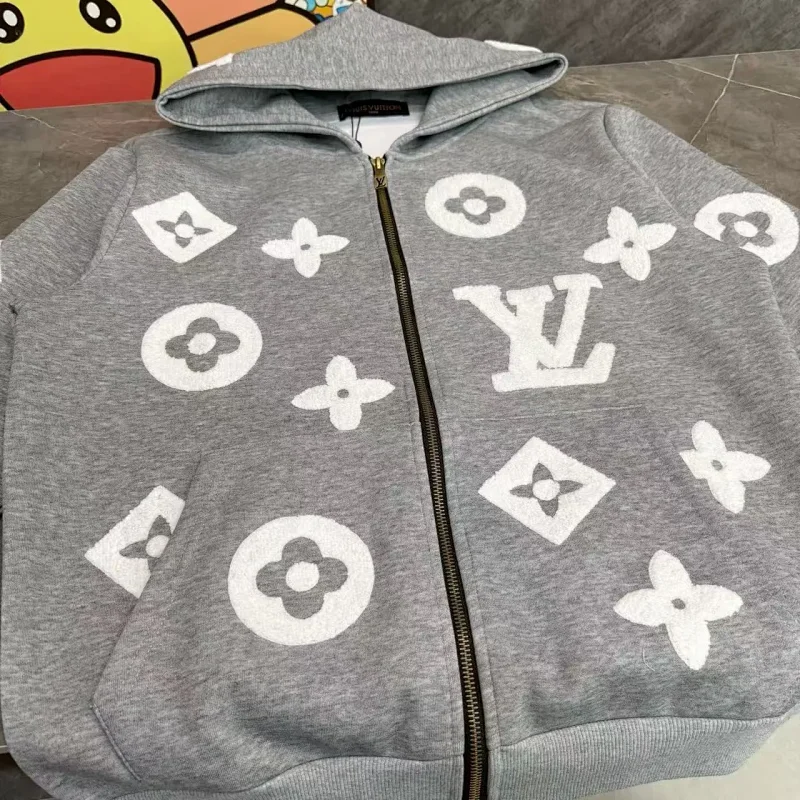 Louis Vuitton hooded zipper sweatshirt | Loongbuymall