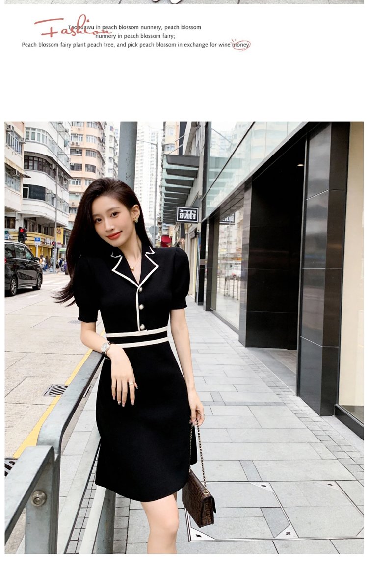 Summer Ice Silk Knitted French Dress | Loongbuymall