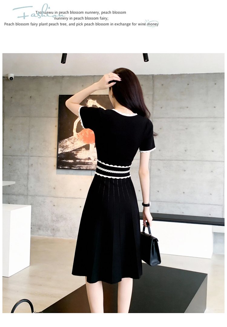 Summer new French Hepburn style small black dress | Loongbuymall