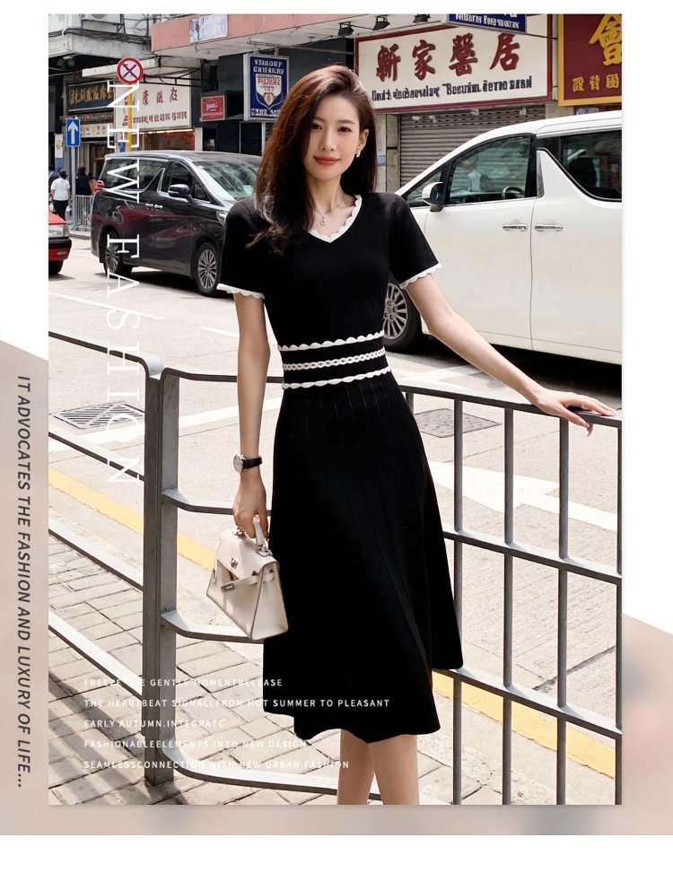 Summer new French Hepburn style small black dress | Loongbuymall