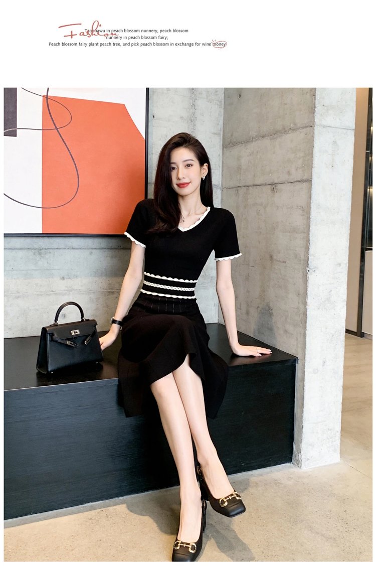 Summer new French Hepburn style small black dress | Loongbuymall