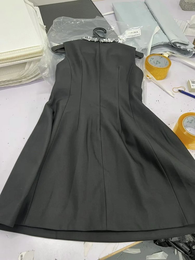Temperament  skirt   socialite solid color sleeveless waist cinching slimming dress | Loongbuymall