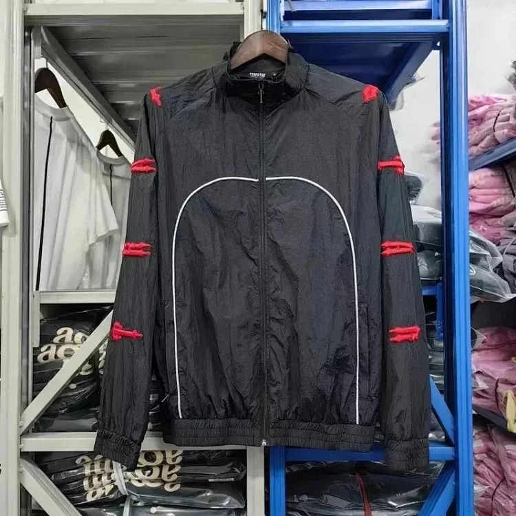 Jacket suit embroidered letter zipper windbreaker