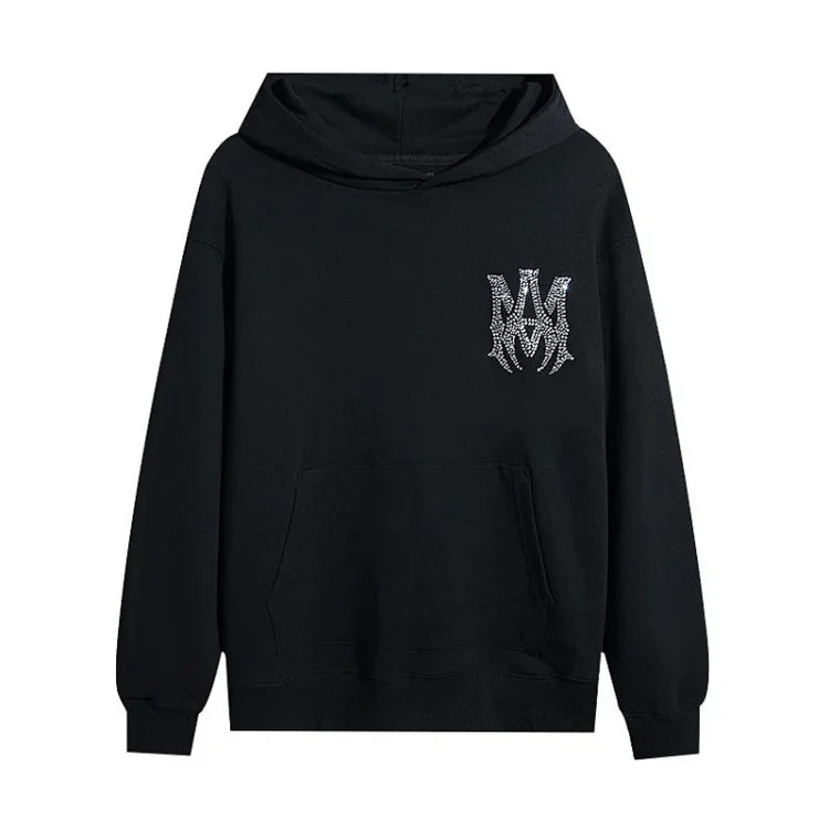 AM sweatshirt IRI cracked letter logo splashed ink and paint graffiti hoodie couple jacket sweatshirt for men and women