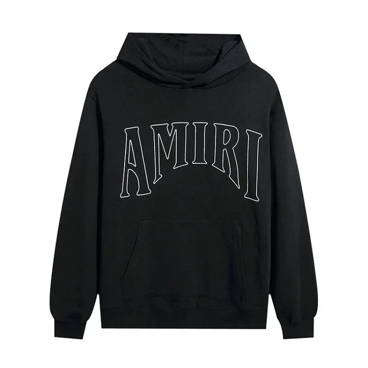 AM sweatshirt IRI cracked letter logo splashed ink and paint graffiti hoodie couple jacket sweatshirt for men and women