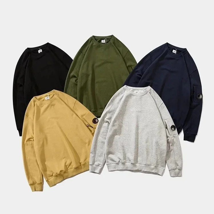 Casual loose round neck lens pullover sweatshirt