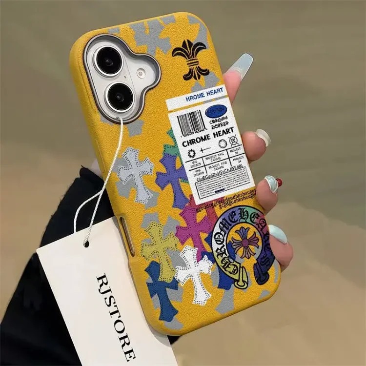 CH Colorful Cross Metal Frame Phone Case