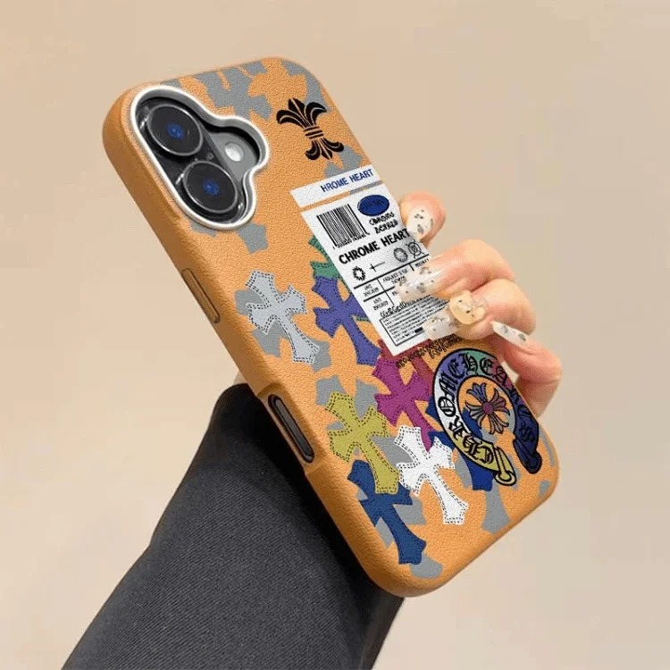 CH Colorful Cross Metal Frame Phone Case