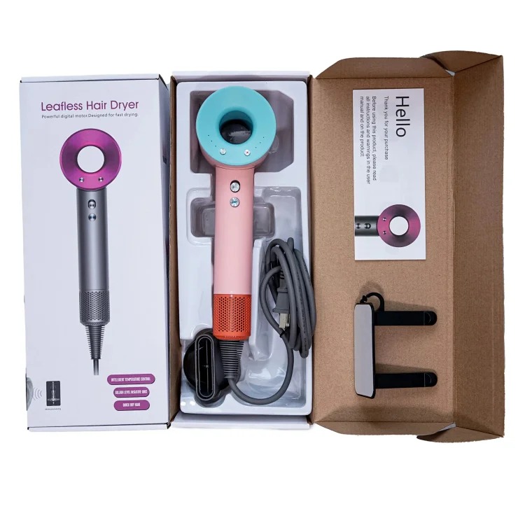 Brushless motor hollow hair dryer