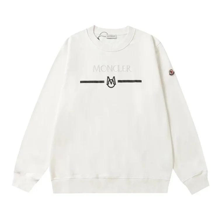 Autumn and winter new European and American original M Mengjia LOGO men's and women's round neck fashionable velvet thickened Chinese cotton long-sleeved sweatshirt