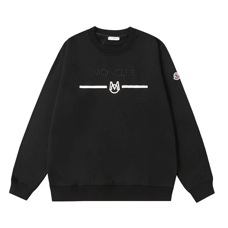 Autumn and winter new European and American original M Mengjia LOGO men's and women's round neck fashionable velvet thickened Chinese cotton long-sleeved sweatshirt