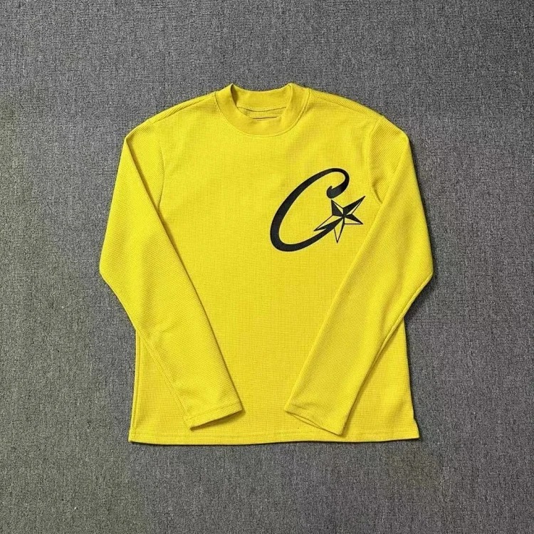 Cross-border foreign trade Corteiz Alcatraz waffle long-sleeved T-shirt 5th anniversary casual and versatile American couple trend