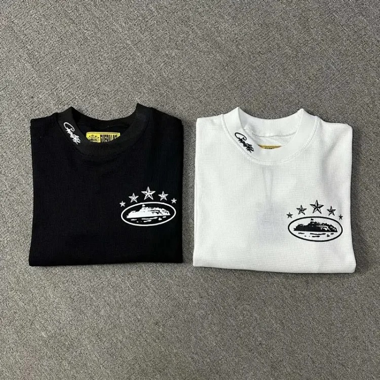 Cross-border foreign trade Corteiz Alcatraz waffle long-sleeved T-shirt 5th anniversary casual and versatile American couple trend