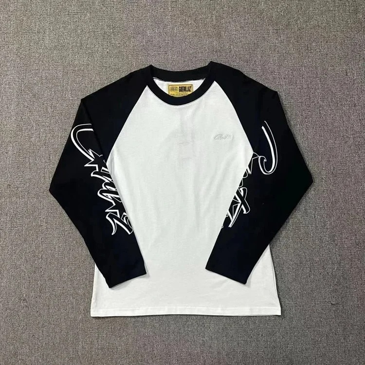 Cross-border foreign trade Corteiz Alcatraz waffle long-sleeved T-shirt 5th anniversary casual and versatile American couple trend