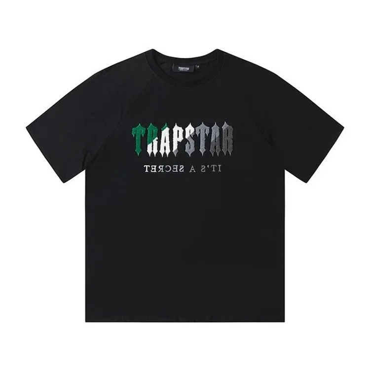 T a p rainbow letter gradient towel embroidered short-sleeved T-shirt