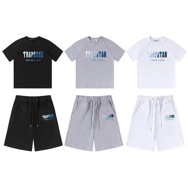 T a p rainbow letter gradient towel embroidered short-sleeved T-shirt