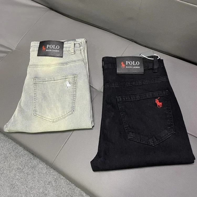 Ralph Lauren jeans embroidered casual pants straight slim fit trousers Pony Paul POLO business versa