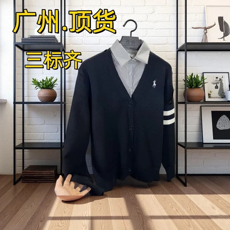 Ralph Lauren fake two-piece sweater, Pony Paul POLO fake two-piece sweater, same style for men and w