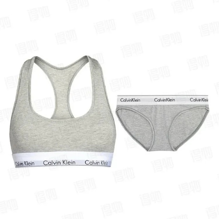 CK Underwear Women's Wireless Soft Cup Bra Bikini Panties Underwear Set
