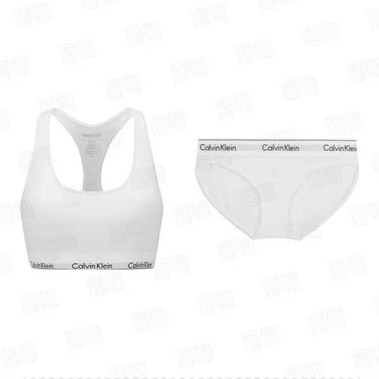 CK Underwear Women's Wireless Soft Cup Bra Bikini Panties Underwear Set