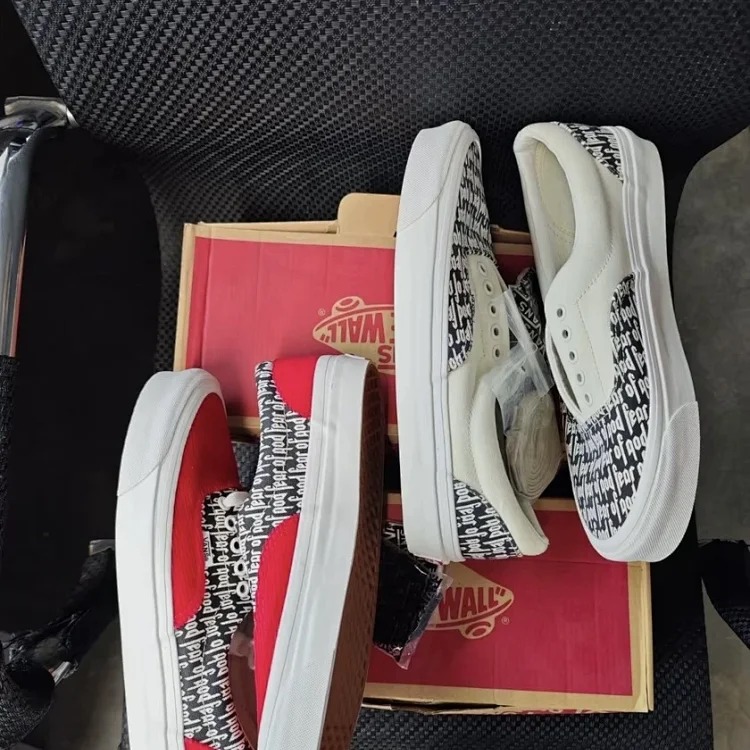 Vans sneakers slip-on low-top shoes Fear of God x Vans Era 95 dx white black fog casual lightweight 