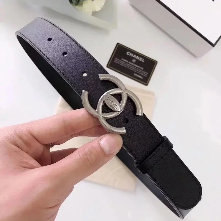 Original counter version comes with packaging leather diamond buckle belt, full leather belt, women's casual versatile trendy trousers belt, men's and women's business casual belt belt, men'