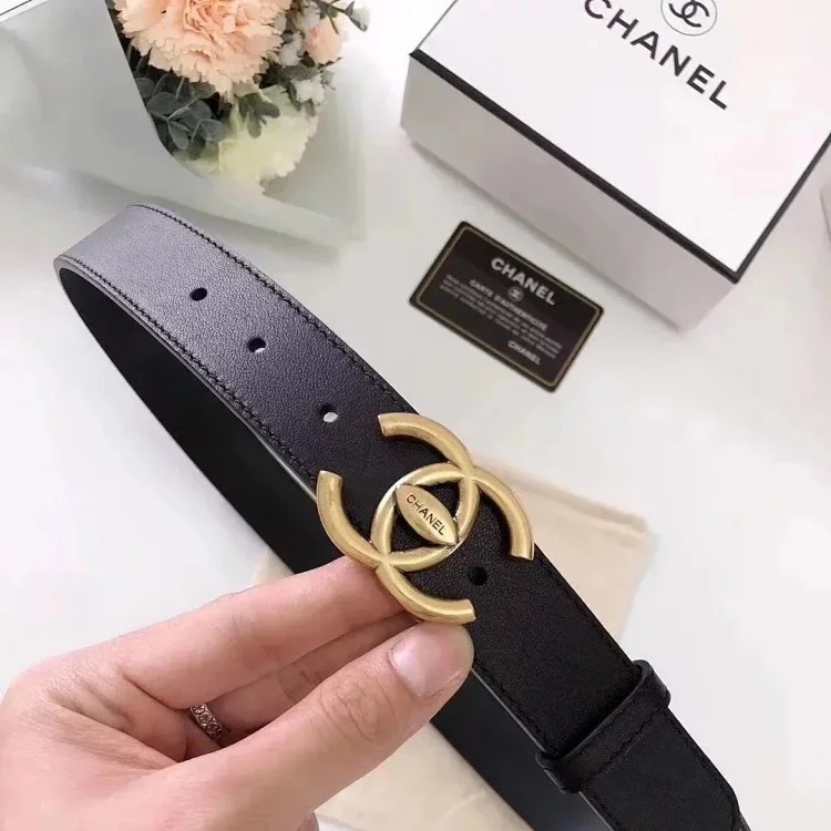 Original counter version comes with packaging leather diamond buckle belt, full leather belt, women's casual versatile trendy trousers belt, men's and women's business casual belt belt, men'