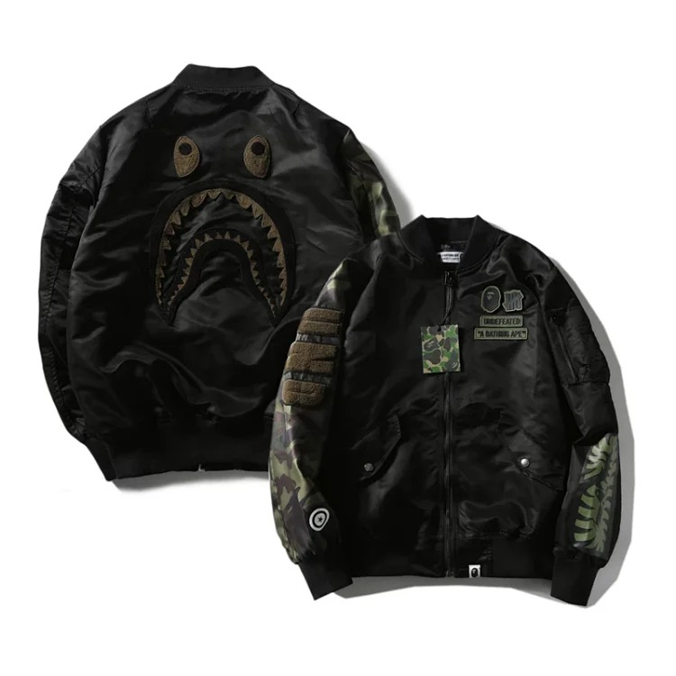 2025 early spring new trendy brand AAPE BAPE ape head x Undefeated joint thin jacket baseball collar
