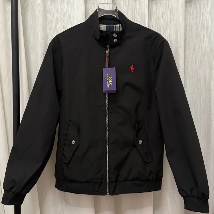 Ralph Lauren Jacket Ralph Classic Pony RL Embroidered Stand Collar American Men's Jacket Quality Men's and Women's Spring and Autumn Casual Retro Jacket