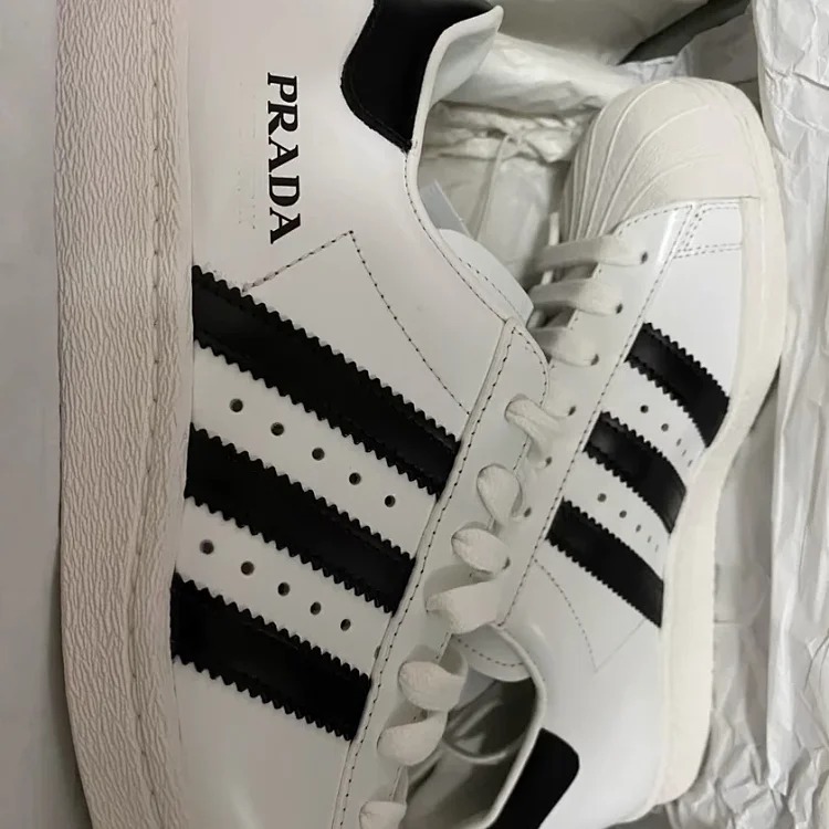 Adidas shell toe Prada joint sneakers sports casual shoes PRADA x adidas originals SUPERSTAR PU join