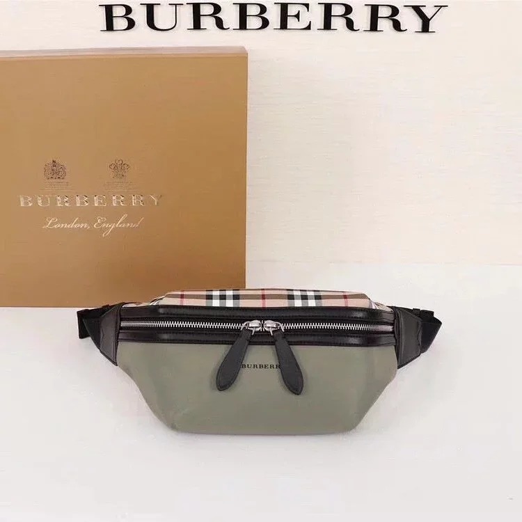 Burberry contrasting color waist bag, crossbody bag, chest bag, same style for men and women