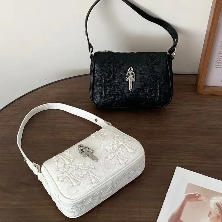 Crow Heart retro high-end pebbled shoulder underarm bag