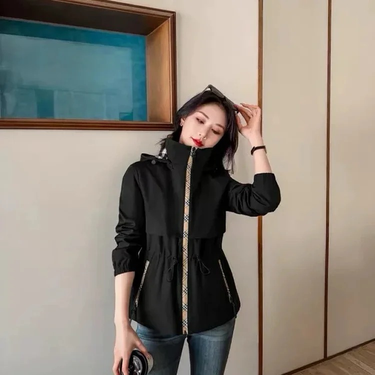 [Only pure original] Ready stockThe first choice for purchasing agentsThe highest version Burberry Light Luxury Authentic 2026 Spring New Women's High-end British Windbreaker Jacket Slim Tem