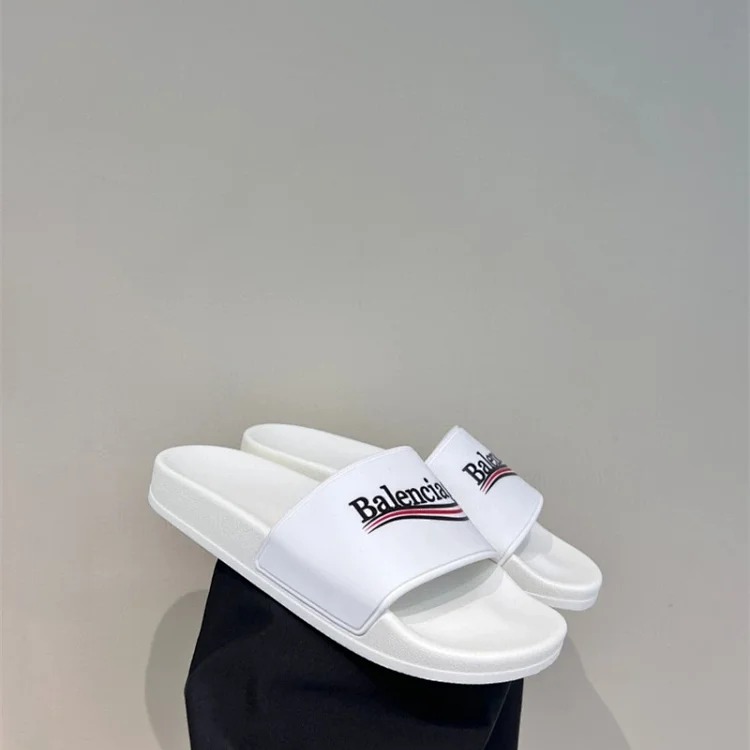 Balenciaga slippers couple style soft-soled beach sandals for outer wear