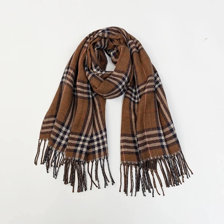 Letter CC jacquard new autumn and winter plaid double-sided warm imitation cashmere