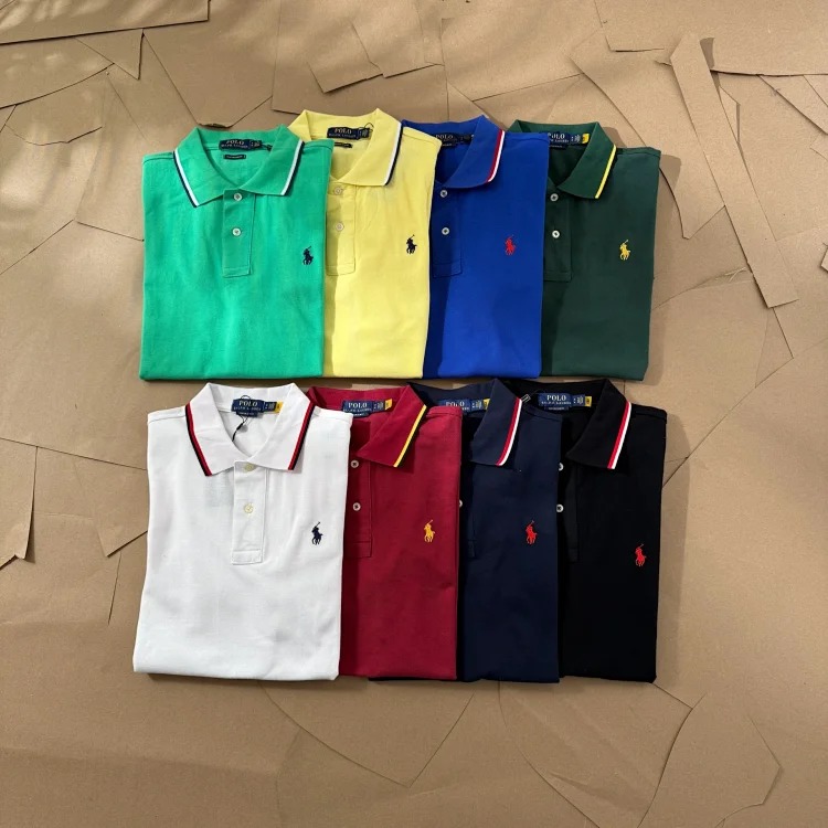Paul colorful collar pony logo embroidered short-sleeved lapel men's and women's summer POLO shirt
