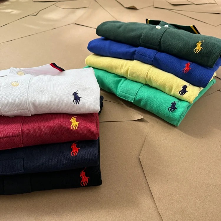 Paul colorful collar pony logo embroidered short-sleeved lapel men's and women's summer POLO shirt