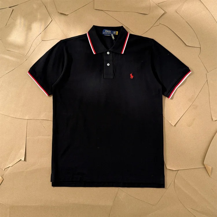 Paul colorful collar pony logo embroidered short-sleeved lapel men's and women's summer POLO shirt